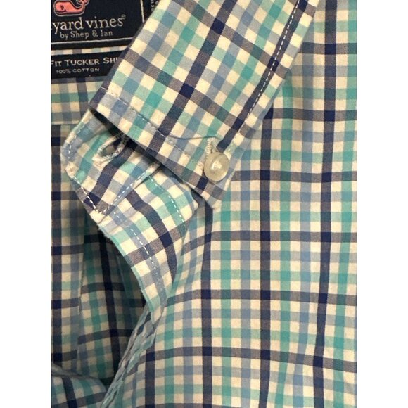 Vineyard Vines Mens L Slim Fit Tucker Plaid Button-Down Shirt 100% Cotton - Picture 4 of 6